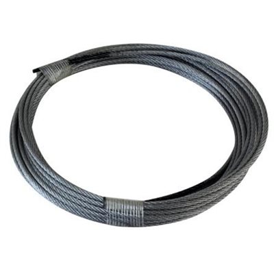 3 / 32 X 120 7X7 Hot Dip Galvanized Steel Cable Cut & Coiled PR / Black 