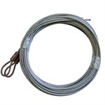 3 / 32 X 156 7X7 GAC Garage Door Plain Loop Extension Lift Cables - Brown