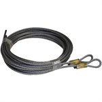 5 / 32 X 156 7X19 GAC Garage Door Plain Loop Extension Lift Cables - Brown