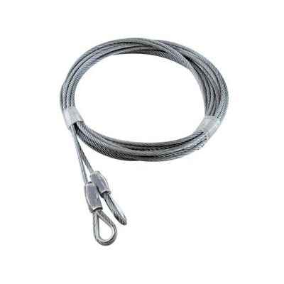 1 / 8 X 156 7X7 GAC Garage Door Thimble Loop Extension Lift Cables - Gray