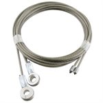 1 / 8 X 125 7X19 SSAC Truck Door Cables 5 / 16 Bevelled Eye - White