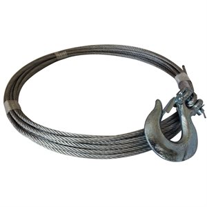 7 / 32 X 50 FT Winch Cable with Hook