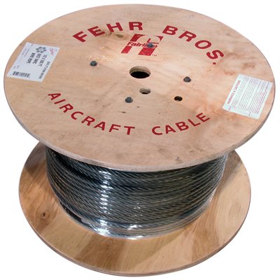 3 / 16 X 1000 FT 6X19 Fiber Core Bright Wire Rope