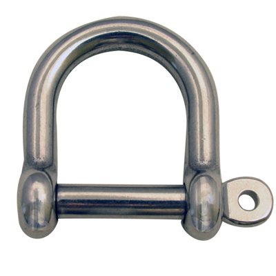 1 / 4 Type 316 Stainless Steel Wide "D" Shackle